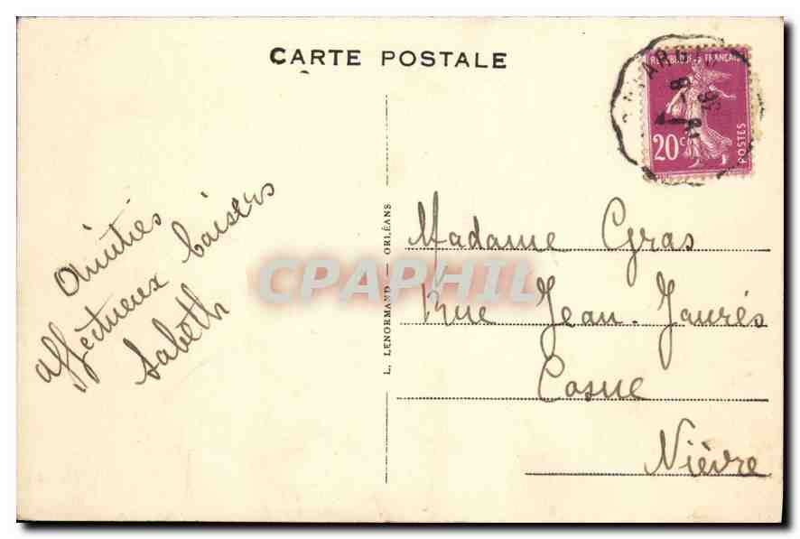 CPA Montargis (Loiret) Ecole St Louis du Chateau — Rückseite