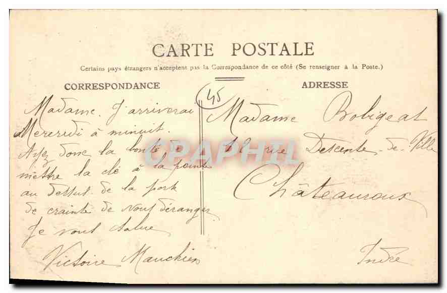 CPA Montargis Poterne du Chateau — Rückseite