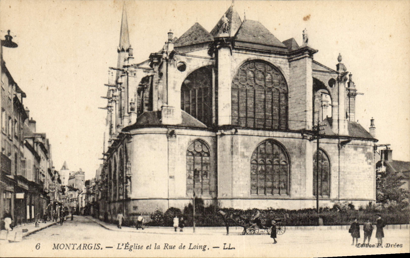 CPA Montargis L'Eglise et la Rue de Loing