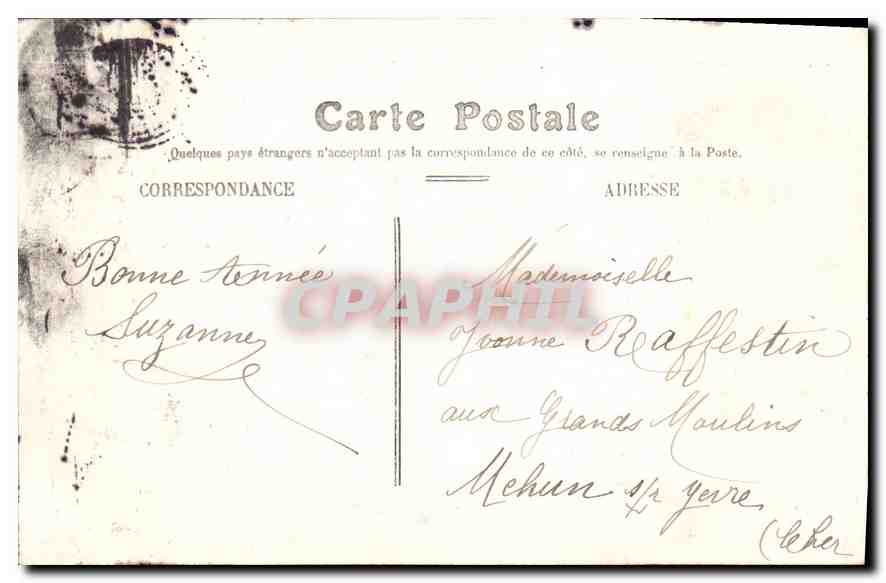 CPA Montargis Le Chateau — Rückseite