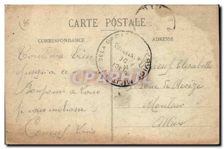 CPA Montargis La Caserne Gudin Militaria — Rückseite