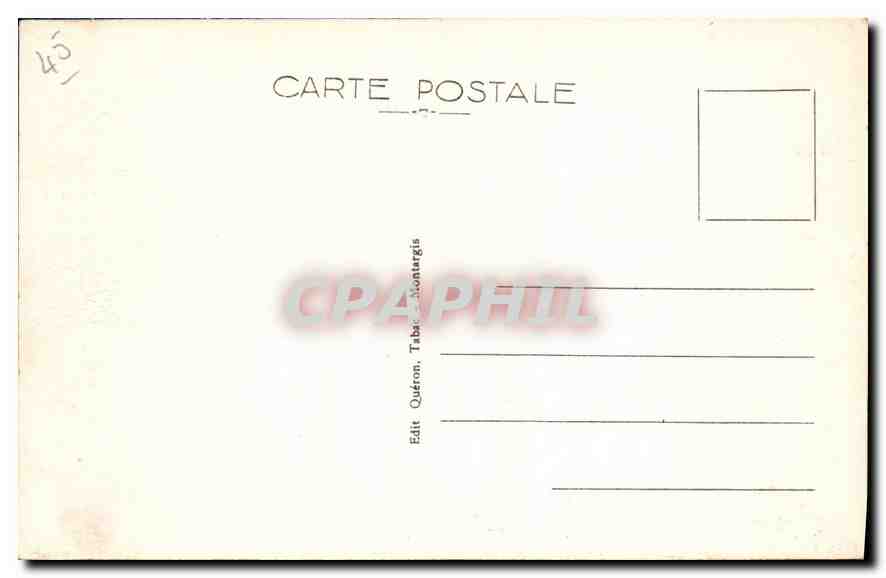 CPA Montargis (Loiret) Bras du Loing — Verso