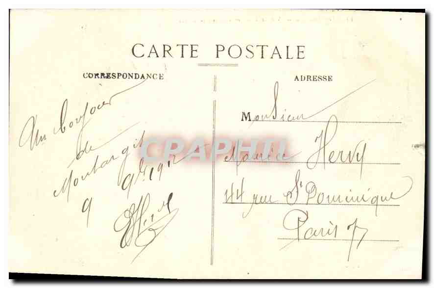 CPA Montargis Vielle Tour et Vue sur le Canal — Rückseite