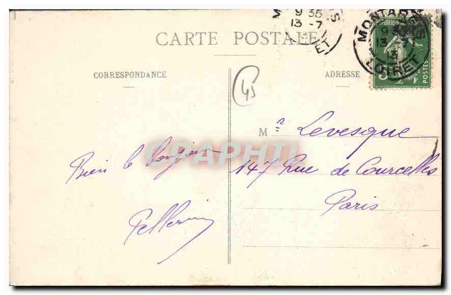 CPA Montargis Eglise Ste Marie Madeleine — Verso