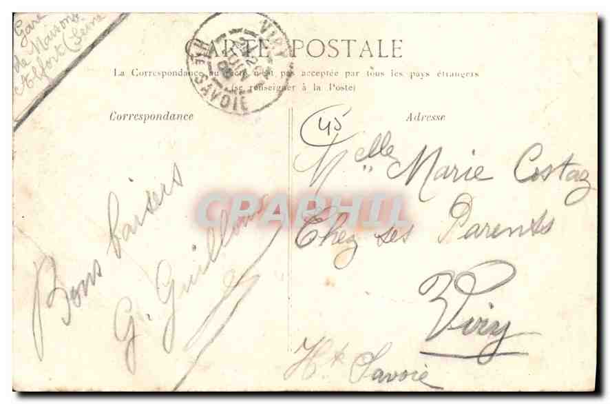 CPA Montargis La Fosse Saint Pierre Vaches — Rückseite