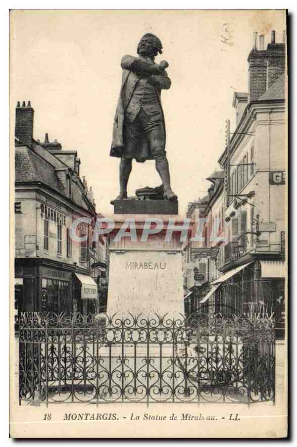 CPA Montargis La Statue Mirabeau