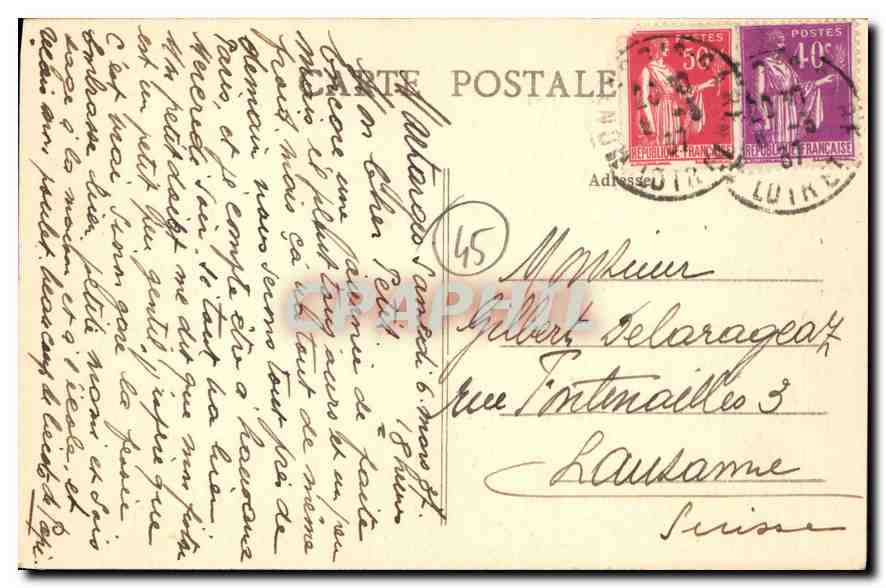 Montargis — Vue sur l'eau — Éditeur C.F. M. — Rückseite