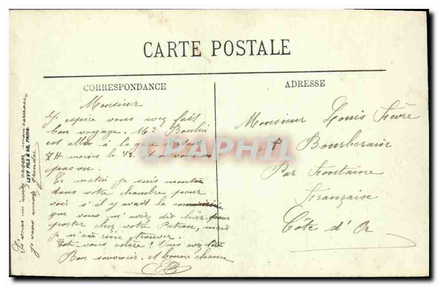 CPA Montargis L'Eglise et la Rue du Loing — Rückseite