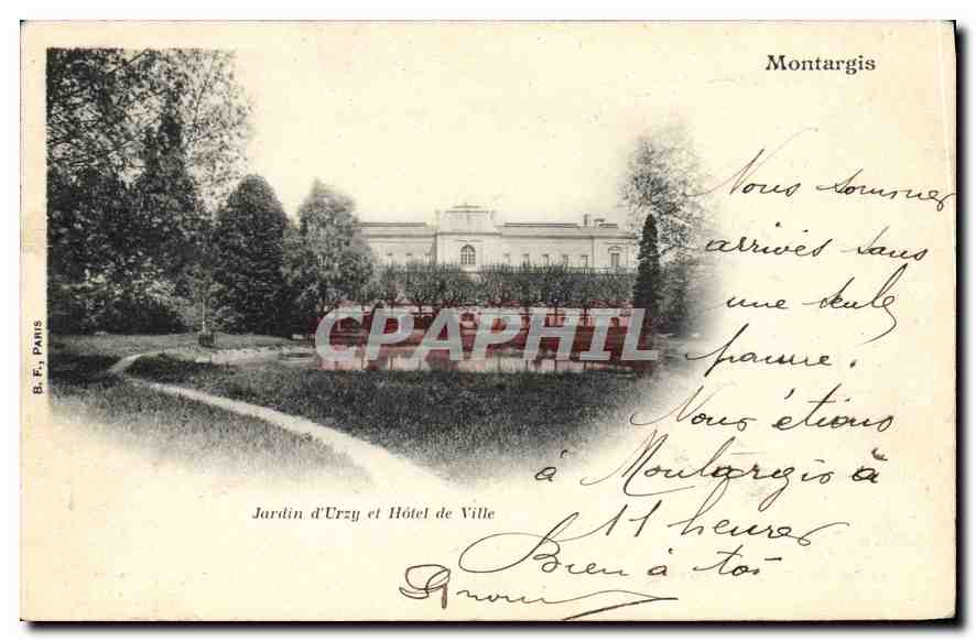 CPA Montargis Jardin d'Urzy et Hotel de Ville