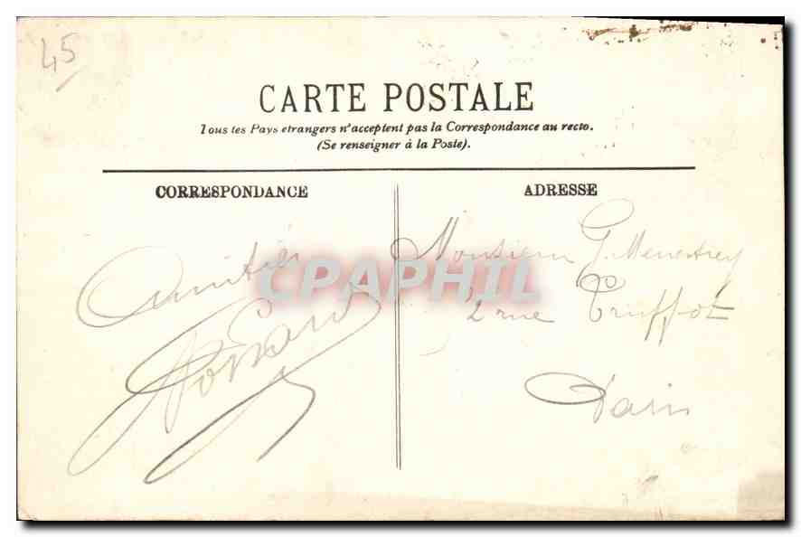CPA Montargis L'Entree de la Caserne Gudin Militaria — Rückseite