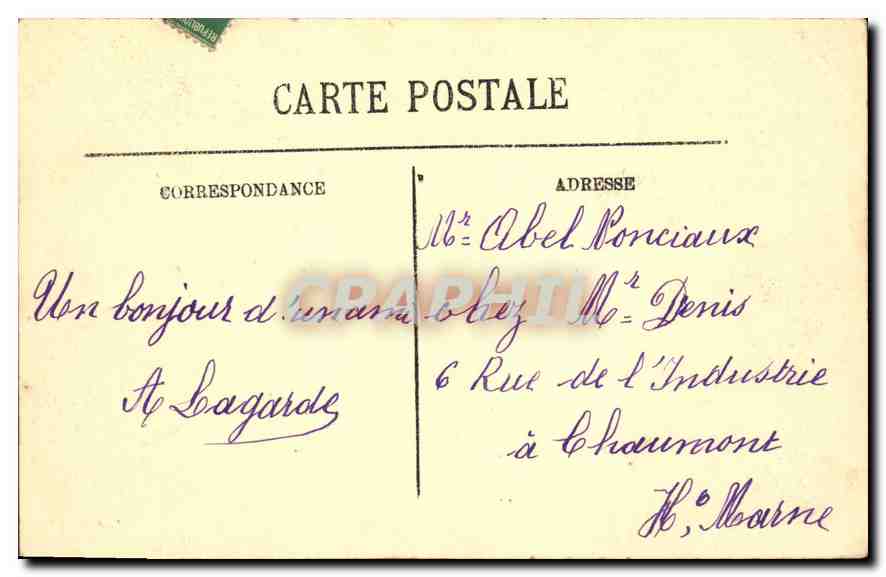 CPA Montargis Hotel de Ville — Rückseite