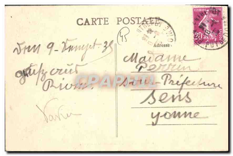 CPA Montargis Canal et Rue sur l'eau — Back