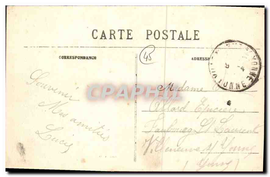 CPA Montargis Hotel de Ville — Rückseite