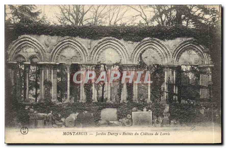 CPA Montargis Jardin Durzy Ruines du Chateau de Lorris