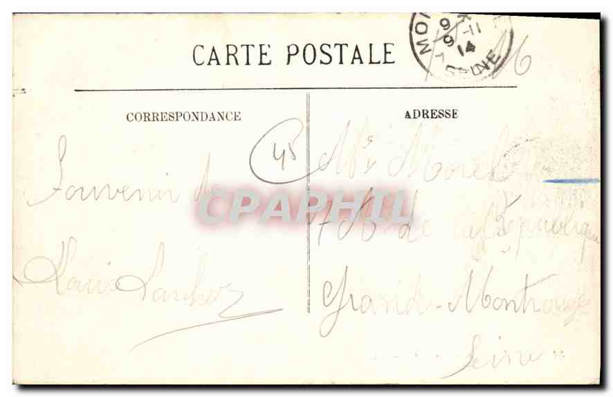 CPA Montargis Le Patis — Rückseite