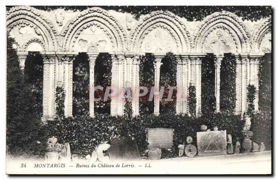 CPA Montargis Ruines du Chateau de Lorris