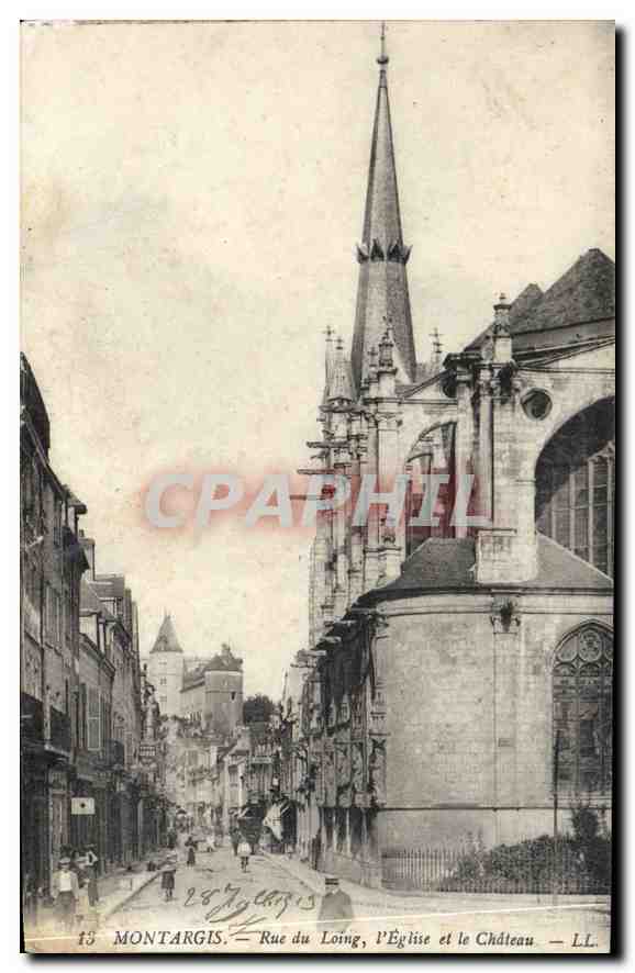 Montargis — Rue du Loing, l'Église et le Château — LL