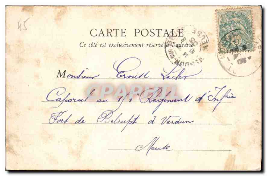 CPA Montargis Eglise Sainte Madeleine — Verso