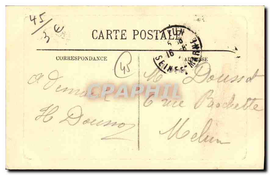 CPA Montargis Le Jardin Durzy — Rückseite