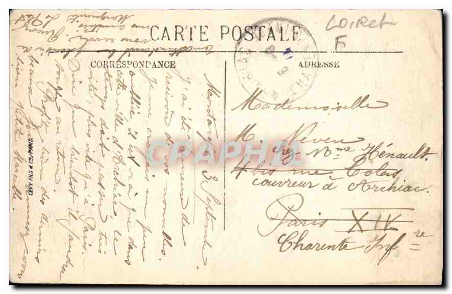 CPA Montargis Le Pont de Saint Roch Bateau Peniche — Back