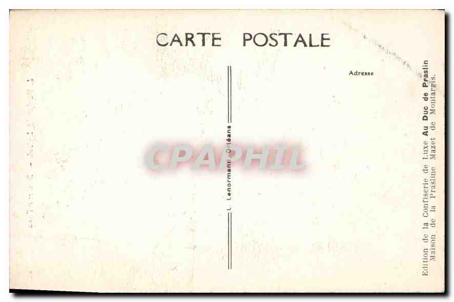 CPA Montargis (Loiret) Rue sur l'eau — Back