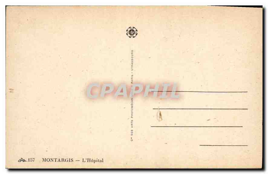 CPA Montargis L'Hopital — Rückseite