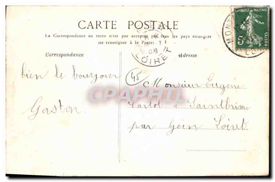 CPA Montargis L'Eglise Rue de Loing — Rückseite