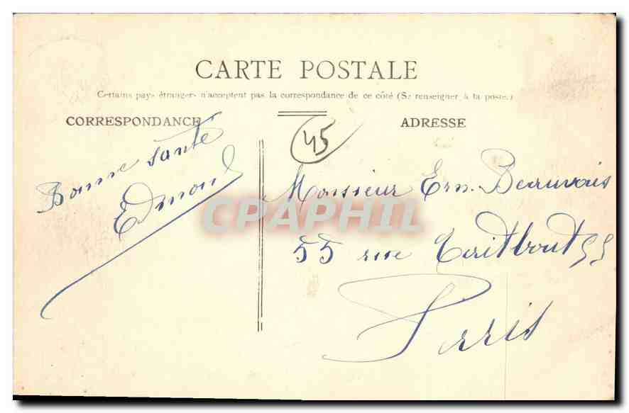 CPA Montargis Caisse d'epargne et Mairie — Verso