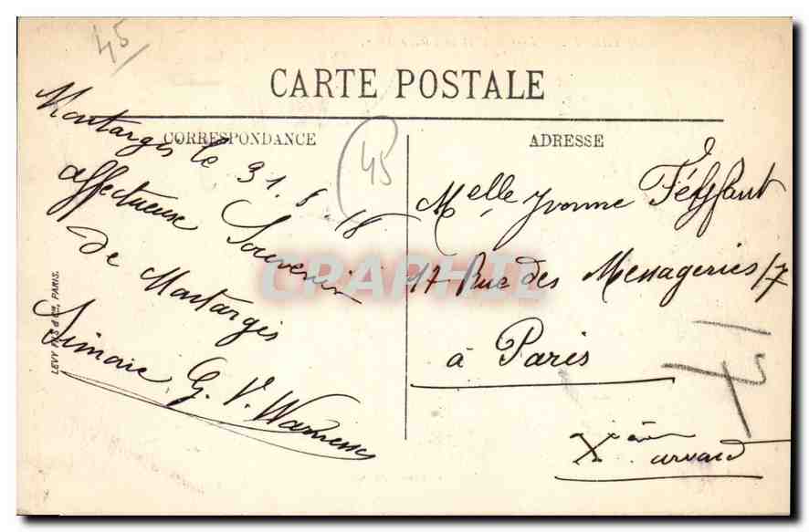 CPA Montargis Le Canal et la Vielle Tour — Back