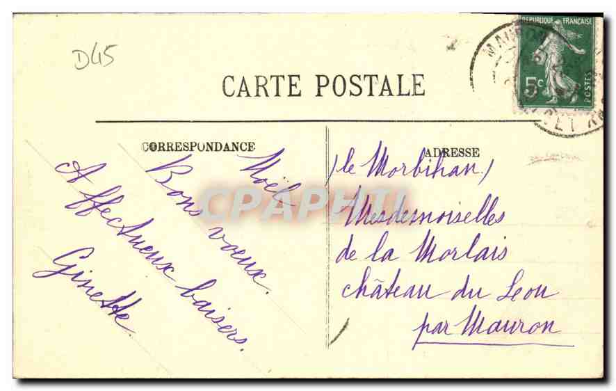 CPA Montargis Le Canal et la Vielle Tour — Rückseite