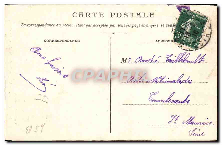 CPA Montargis L'Eglise Sainte Madeleine La Chaire — Rückseite
