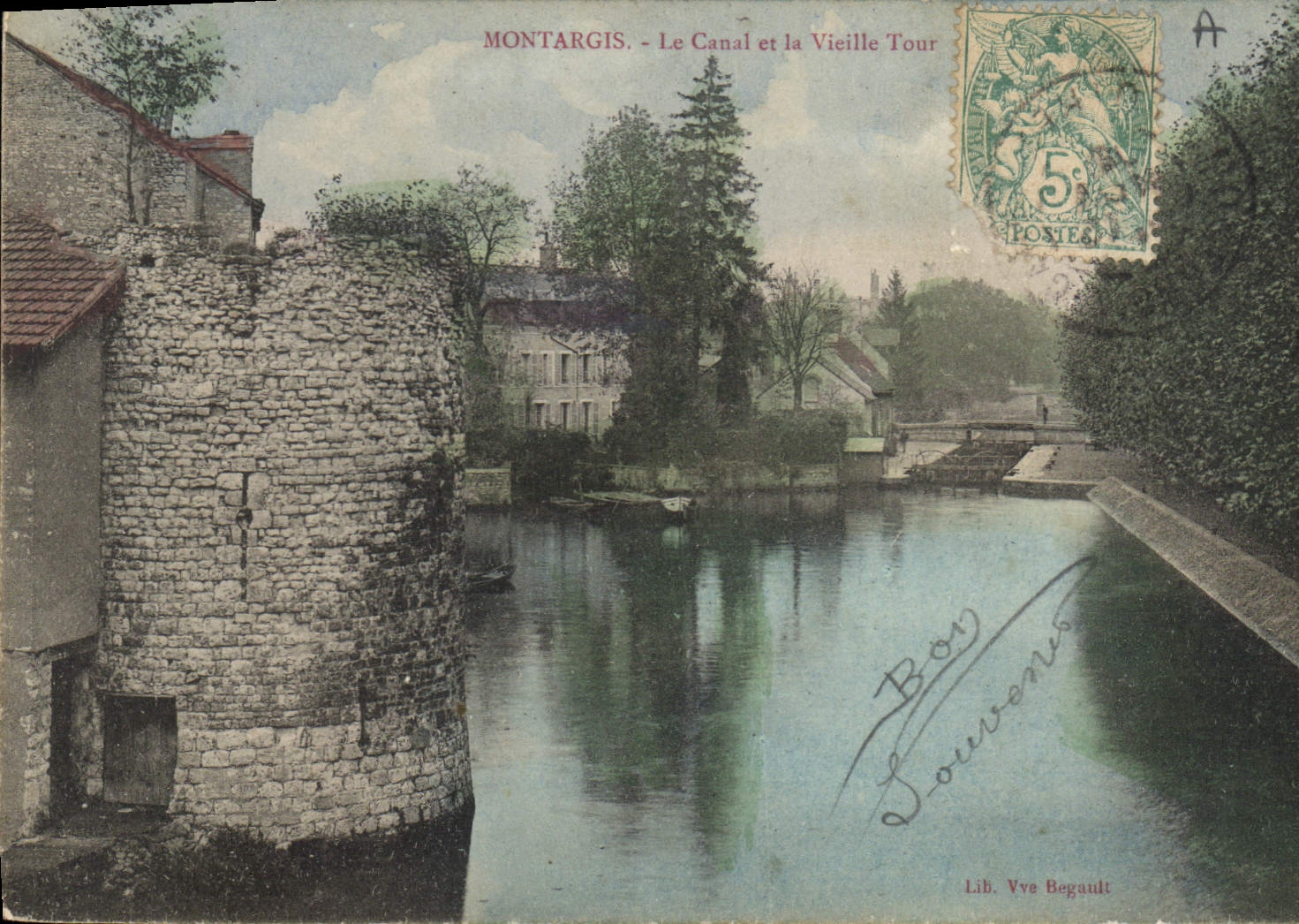 CPA Montargis Le Canal et la Vielle Tour