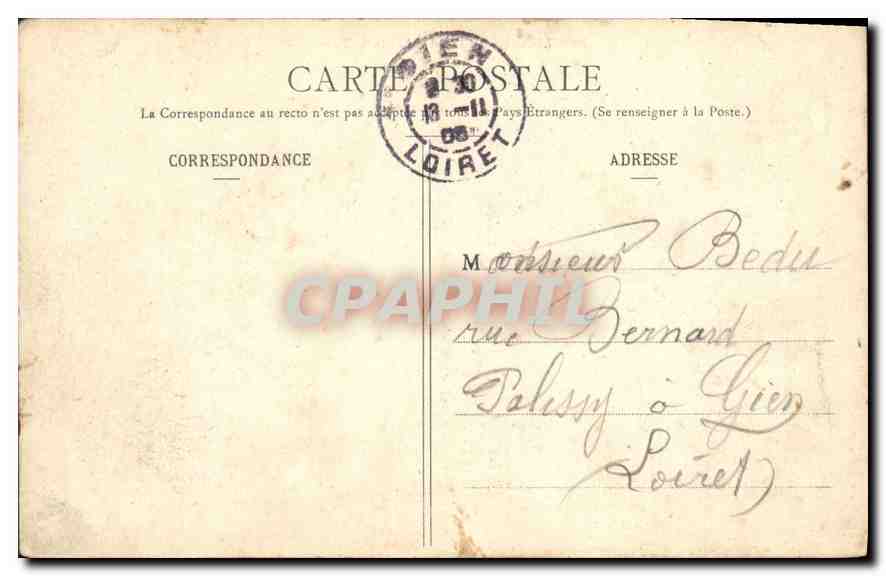 CPA Montargis Le Canal et la Vielle Tour — Rückseite