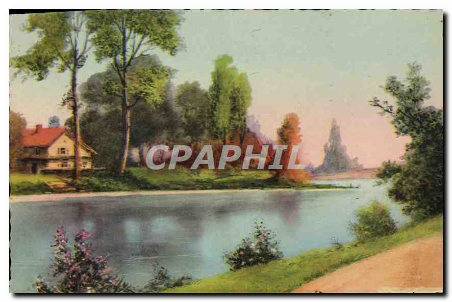 CPA Fantaisie Bord de l'eau Maison