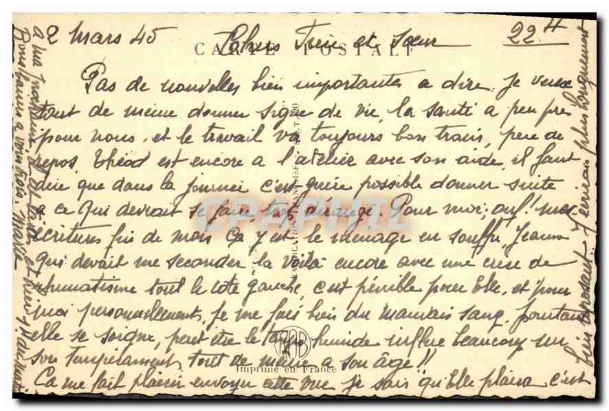 CPA Fantaisie Bord de l'eau Maison — Rückseite