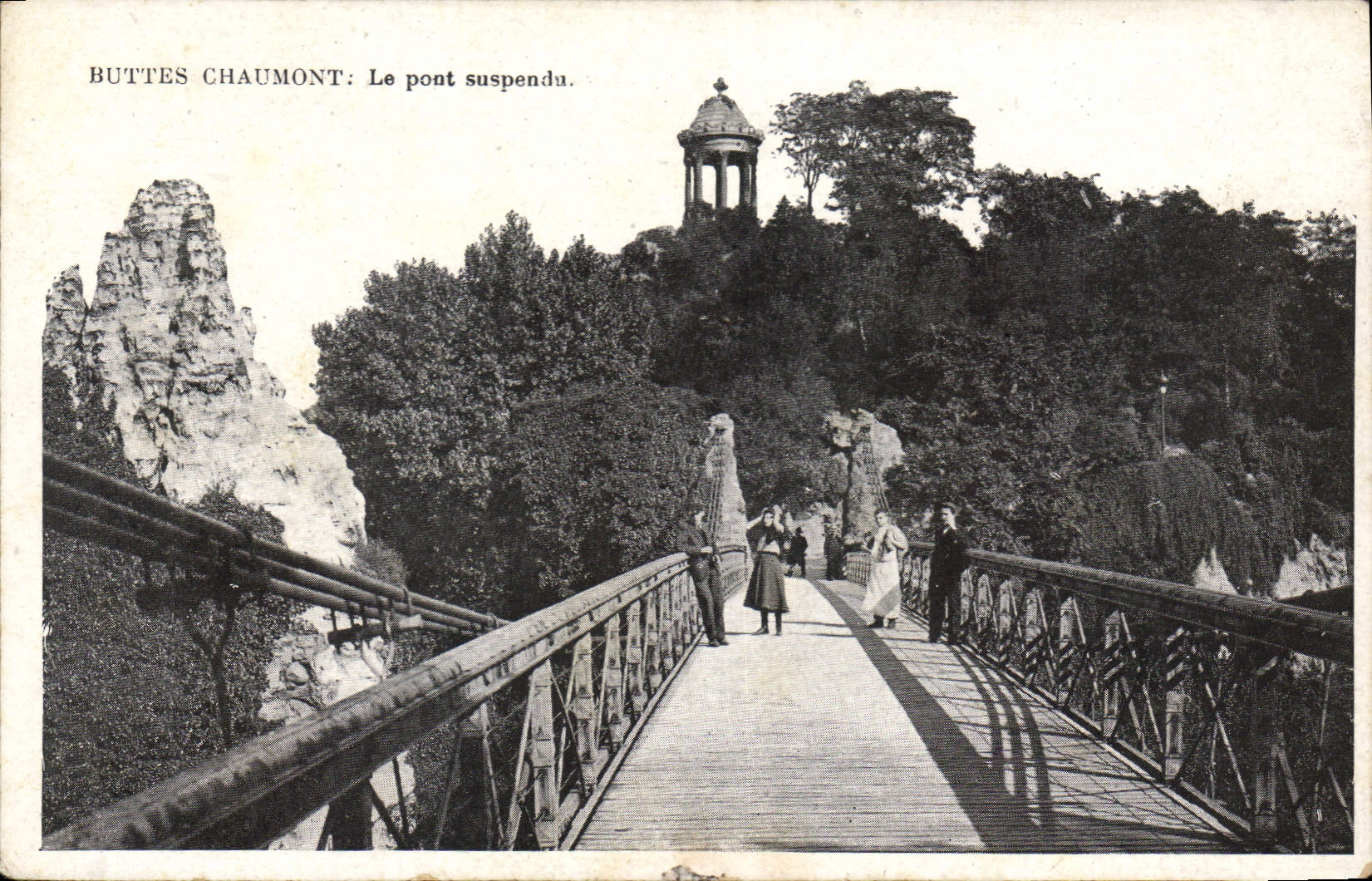 CPA Buttes Chaumont Le Pont suspendu