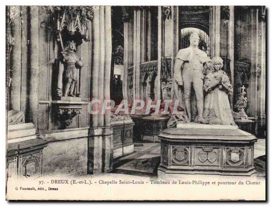 Chapelle Saint-Louis - Tombeau de Louis-Philippe et pourtour du Chœur — G. Foucault, édit., Dreux