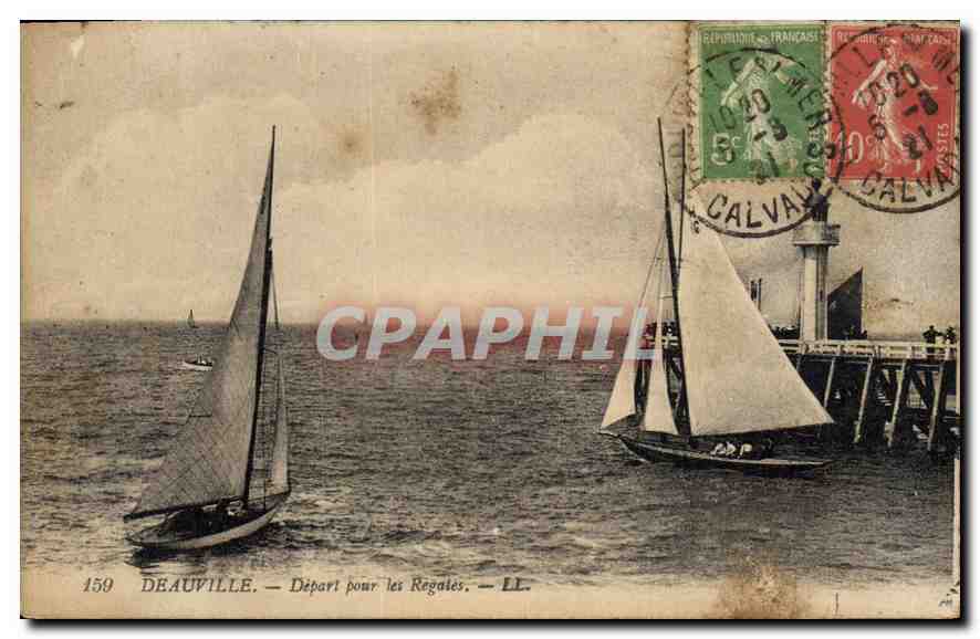 CPA Deauville Depart pour les Regates 