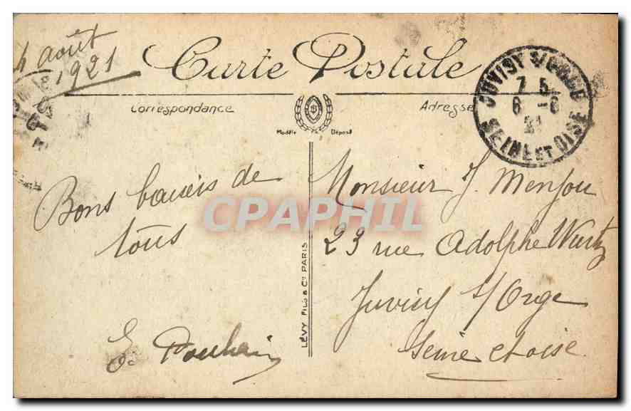 CPA Deauville Depart pour les Regates  — Verso