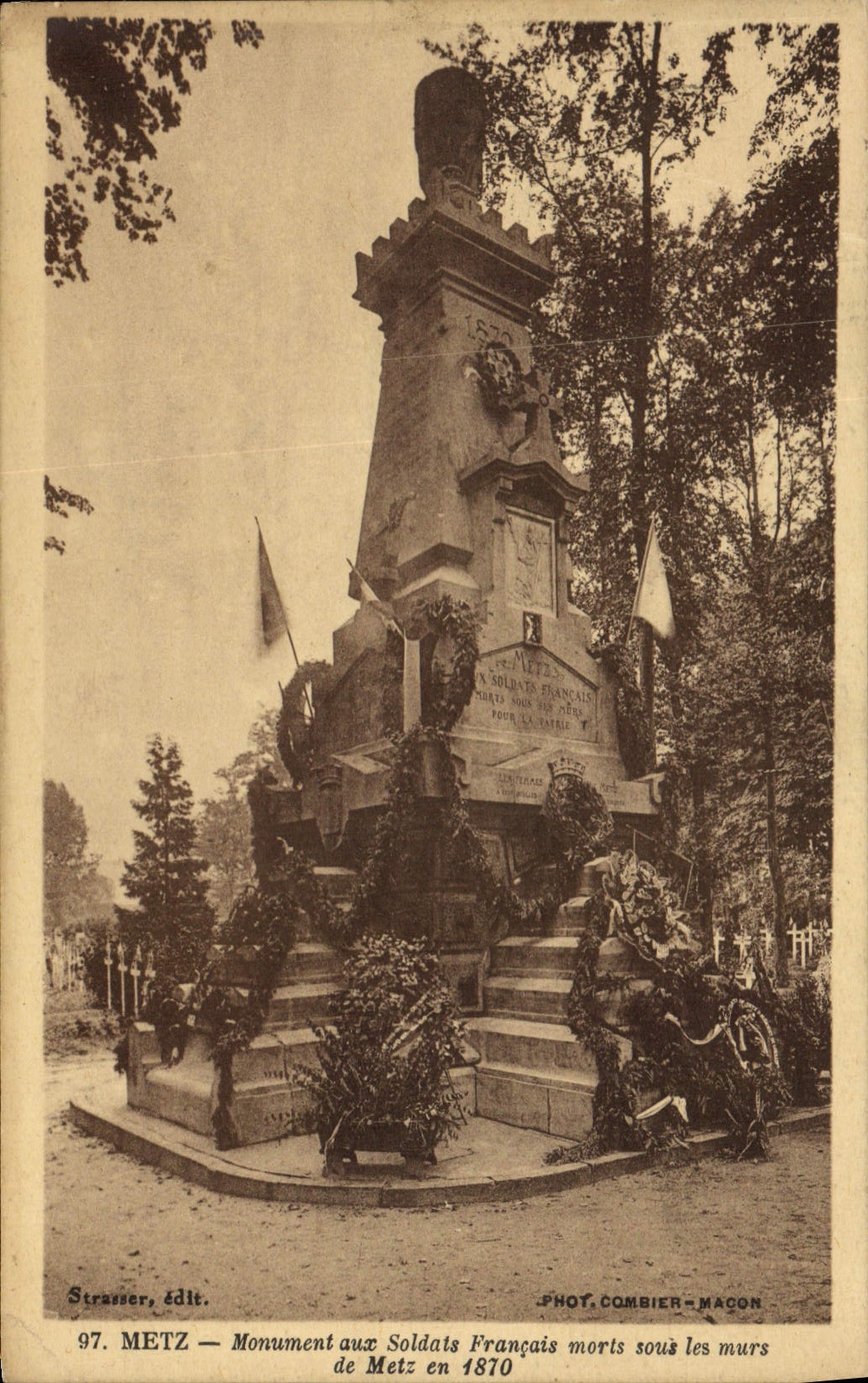 Metz — Monument aux Soldats Français morts sous les murs de Metz en 1870 — Strassser, édit.