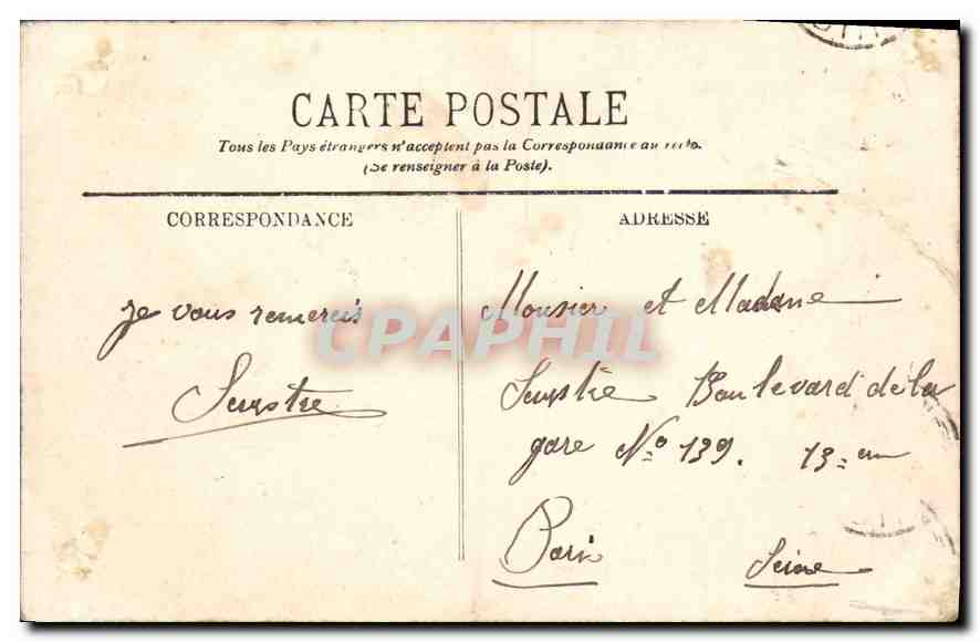 CPA Nancy Le Marche Couvert et l'Eglise St Sebastien — Rückseite