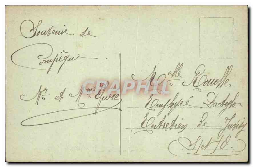 Compiègne — Les deux Ponts construits pendant la Guerre — Vue prise de l'Hôtel de Flandre — Edit. J. PENNEQUIN — Verso