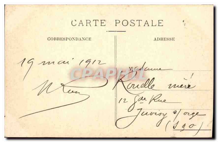 CPA Chantilly Etangs de Commelles  — Rückseite