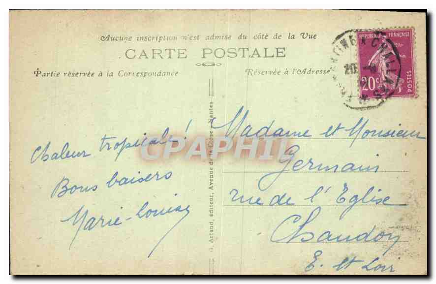 CPA Ile de Noirmoutier La Plage des Dames  — Rückseite