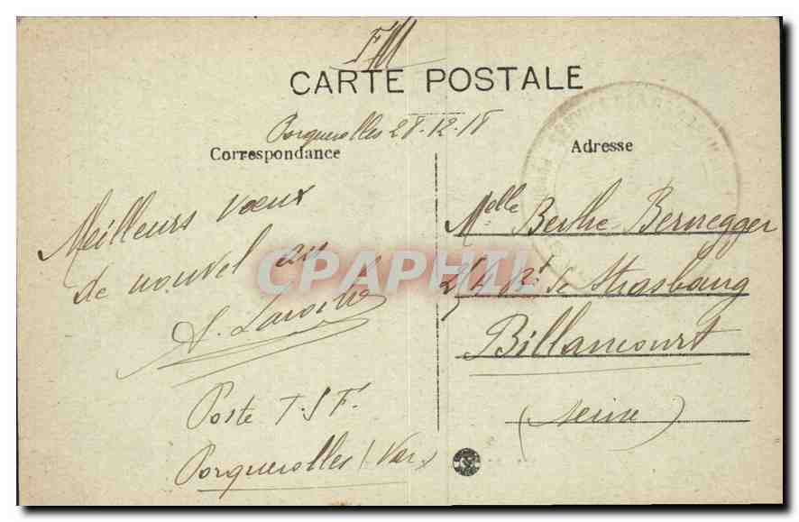 Toulon — Théâtre Municipal — B. C. n°108 — Rückseite