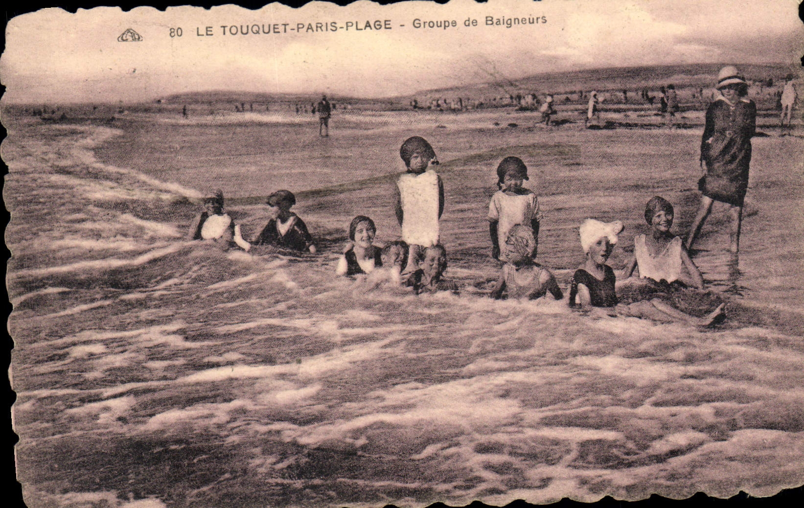 CPA Le Touquet Paris Plage Groupe de Baigneurs 