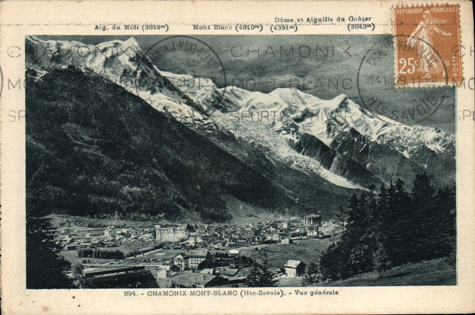 Chamonix-Mont-Blanc — Vue générale — L. Pauly, édit. (Haute-Savoie) n°894