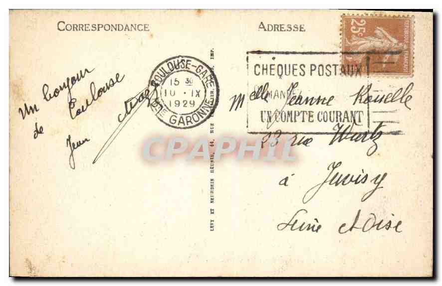 Toulouse — Vue vers le Pont Saint-Nicolas — LL — Verso