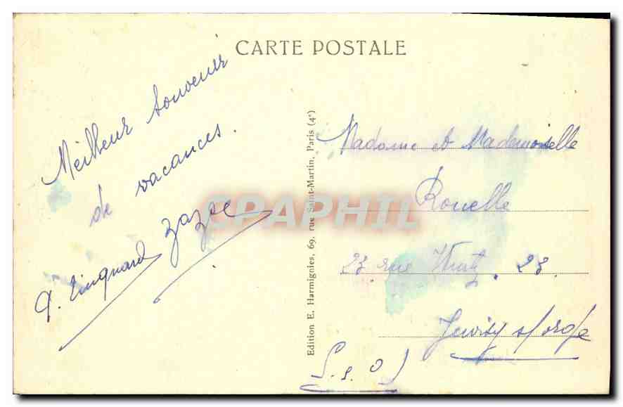 CPA Toulouse Le Pont Neuf et L'Ecole des Beaux Arts  — Verso