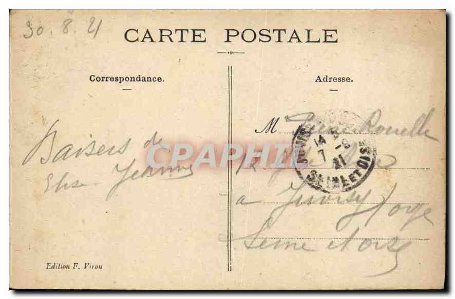 CPA Lourdes Vue plongeante  — Verso
